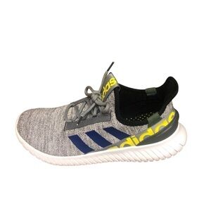 Adidas Kaptir 2.0 Cloud Foam Athletic Running Shoes Gray Blue Yellow Men’s  12